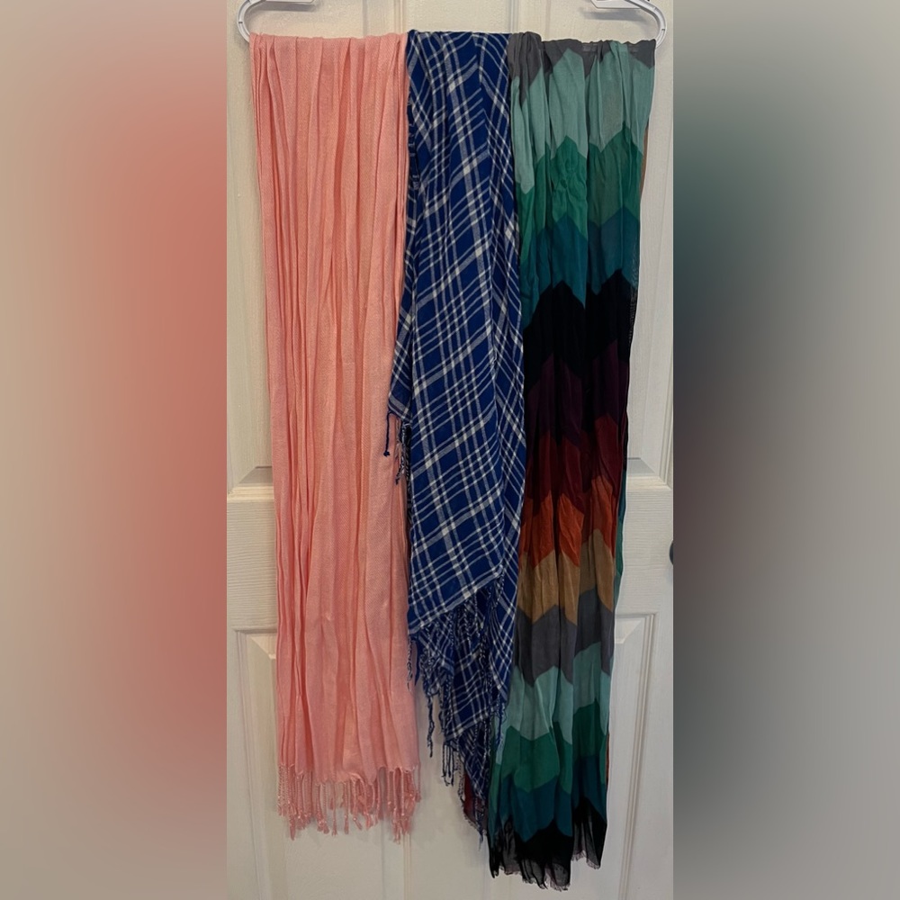 Scarves Women’s 3 Variety Long Wide Lot